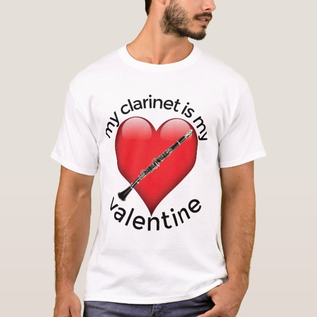 Camiseta Mi Clarinet es mi Valentine (Anverso)