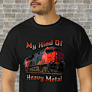 Camiseta Mi clase de tren pesado Metalizado de locomotora d
