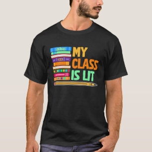Camiseta Mi Clase Es Profesora De Literatura De Libros De L