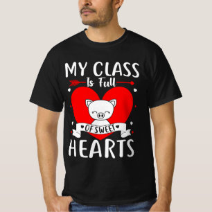 Camiseta Mi Clase Está Llena De Corazones Dulces San Valent
