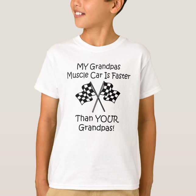 Camiseta Mi coche del músculo de los abuelos es más rápido (Anverso)