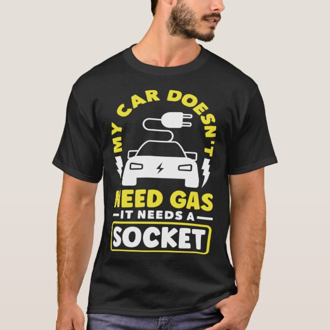 Camiseta Mi coche necesita un vehículo eléctrico con baterí (Anverso)