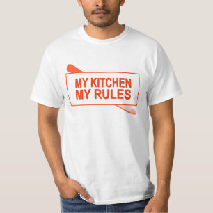 Camiseta Mi cocina. Mis reglas. Diseño de la diversión pa