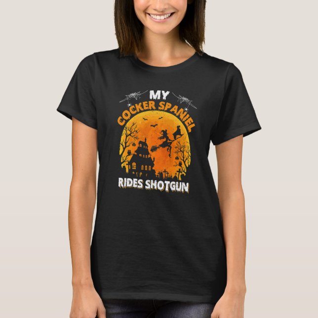Camiseta Mi Cocker Spaniel monta escopeta Cocker Spaniel Pe (Anverso)