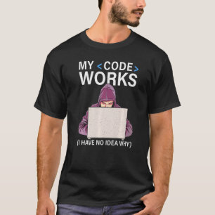 Camiseta Mi Código Funciona No Tengo Idea Por Qué Para Prog