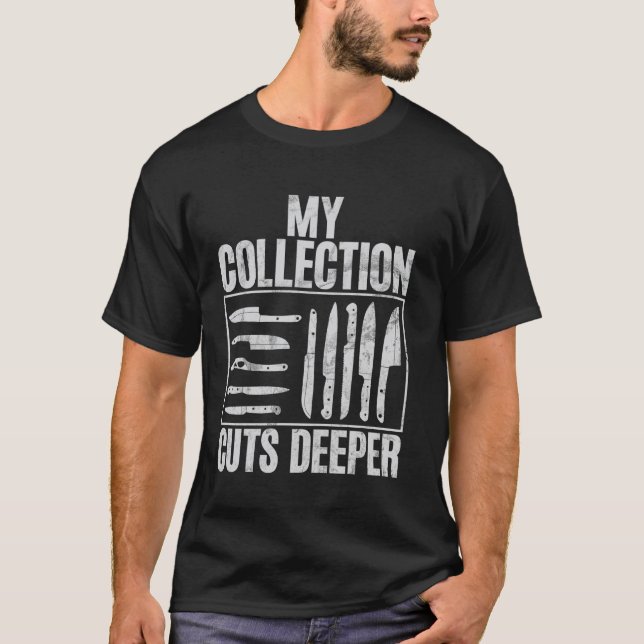 Camiseta Mi Colección Corta Más Profundo Cuchillo (Anverso)