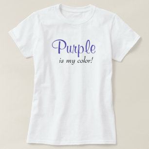 Camiseta Mi color es el púrpura Tipografía linda Cita femen