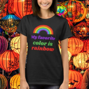 Camiseta Mi color favorito es arcoíris