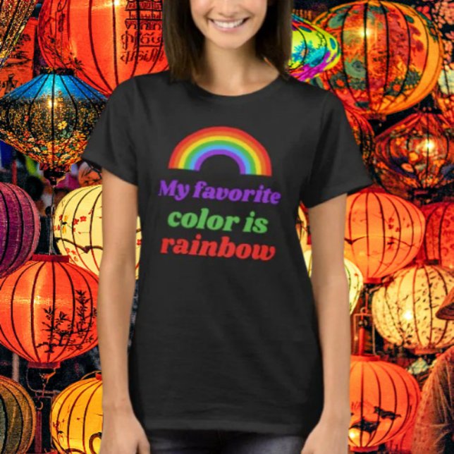 Camiseta Mi color favorito es arcoíris (Subido por el creador)