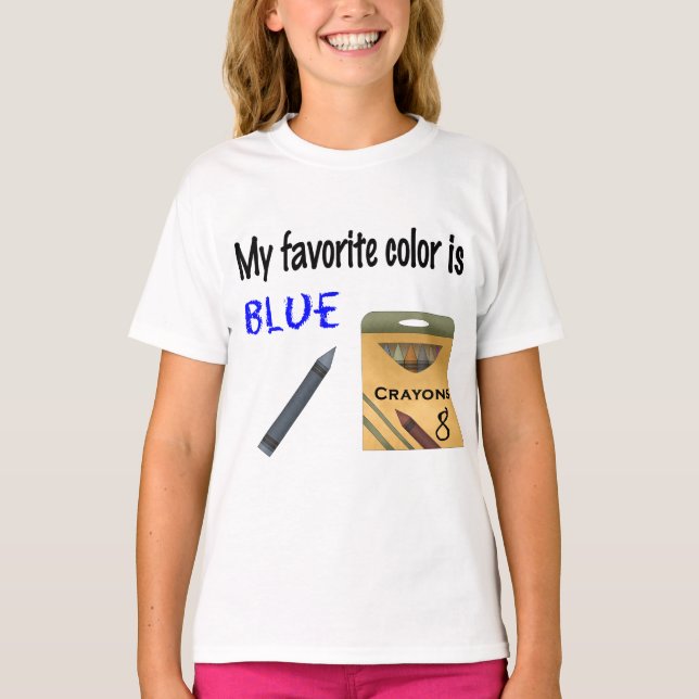Camiseta Mi color favorito es azul (Anverso)