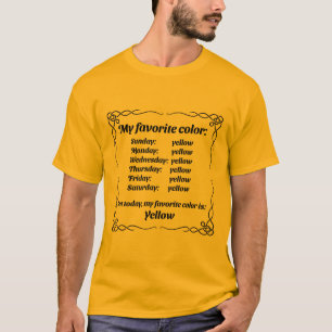 Camiseta Mi color favorito es el amarillo