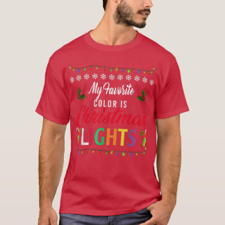Camiseta Mi Color Favorito Es El Navidad Ilustra Divertidas