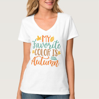 Camiseta Mi color favorito es el otoño