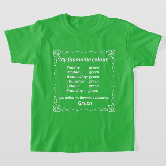 Camiseta Mi color favorito es el verde (Distribución)