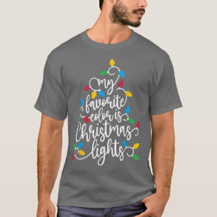 Camiseta Mi Color Favorito Es Navidades Luces Funny Holida