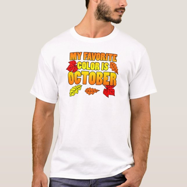 Camiseta Mi color favorito es octubre (Anverso)