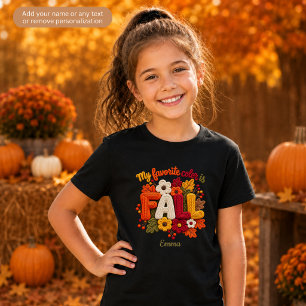 Camiseta Mi color favorito es otoño Personalizado Niñas