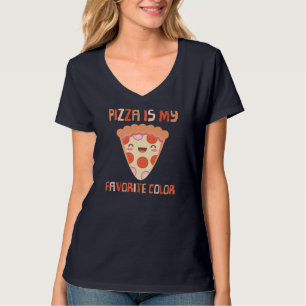 Camiseta Mi Color Favorito Es Pizza Graciosa Pepperoni Slic