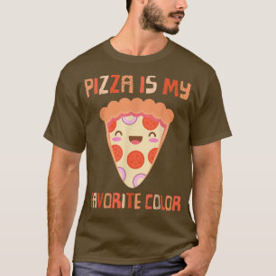Camiseta Mi Color Favorito Es Pizza Graciosa Pepperoni Slic