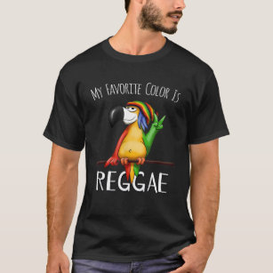 Camiseta Mi Color Favorito Es Reggae Funky Rasta Parrot T-S