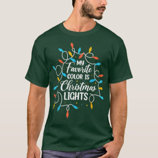Camiseta Mi color favorito son las luces Navidades Cristo g