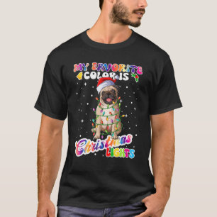 Camiseta Mi Color Favorito Son Los Navidades Luces Tirar Xm