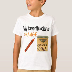 Camiseta Mi color preferido es anaranjado