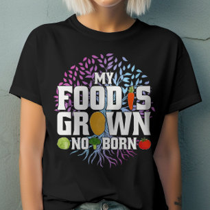 Camiseta Mi Comida Es Cultivada No Nacida Graciosa Vegetari