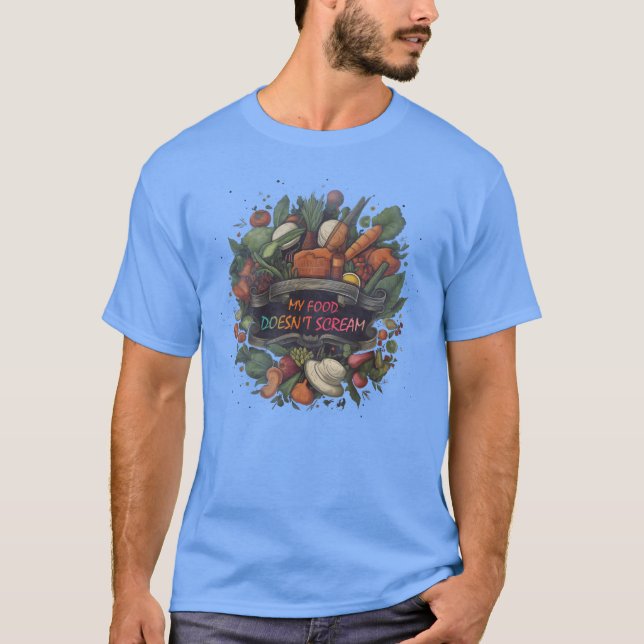 Camiseta Mi comida no grita chica vegetariana (Anverso)
