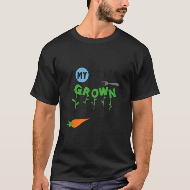Camiseta Mi comida no nace (Anverso)