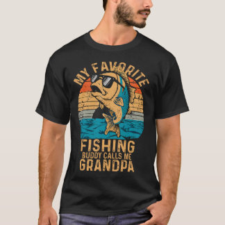 Camiseta Mi compañero de pesca favorito me llama abuelo div