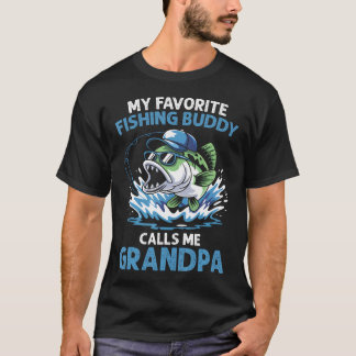 Camiseta Mi compañero de pesca favorito me llama abuelo div