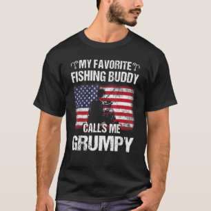Camiseta Mi compañero de pesca favorito me llama patriota g