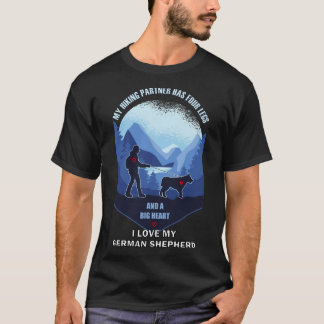 Camiseta Mi compañero de senderismo 4 piernas Pastor alemán