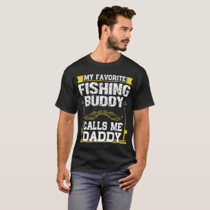 Camiseta Mi compinche preferido de la pesca me llama papá