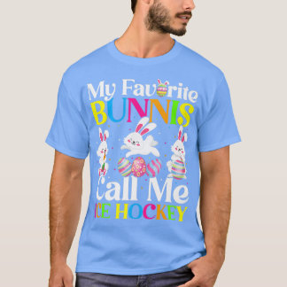 Camiseta Mi conejito favorito me llama Pascua de Hockey sob