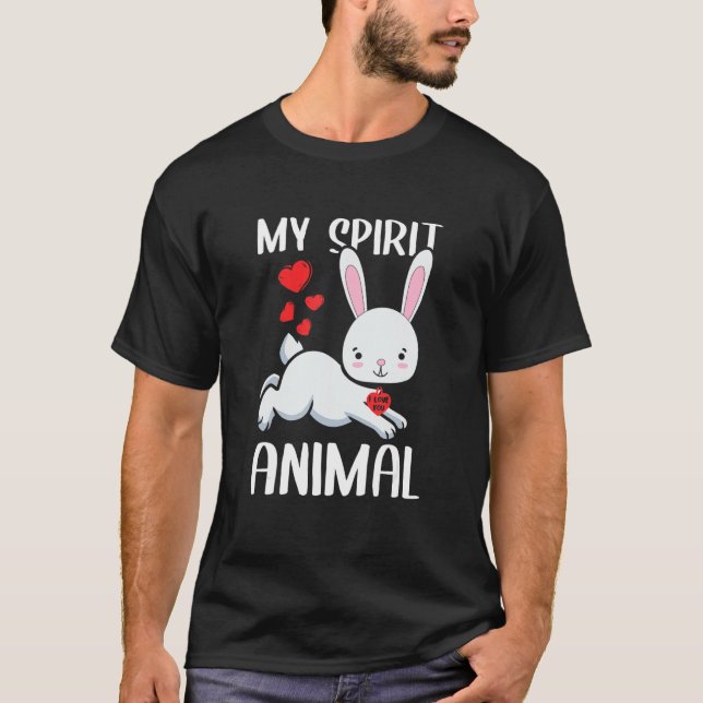 Camiseta Mi Conejo Animal Espiritual Te Amo Valentine (Anverso)