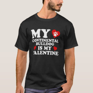 Camiseta Mi Continental Bulldog Es Mi San Valentín