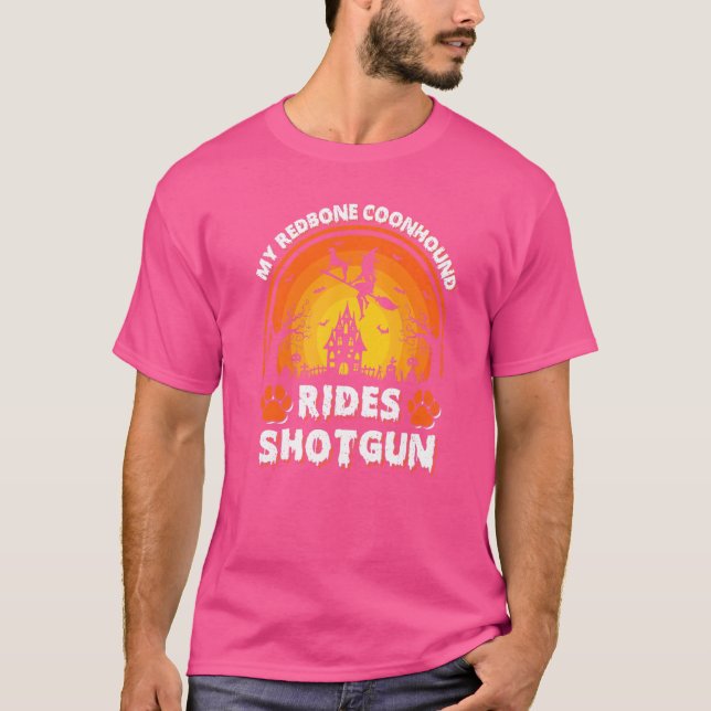 Camiseta Mi Coonhound Redbone Kelpie Dog Rie Witch Shotgun (Anverso)