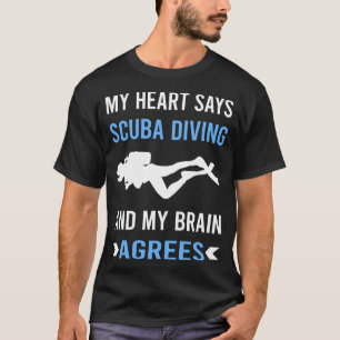 Camiseta Mi corazón buzo de buceo