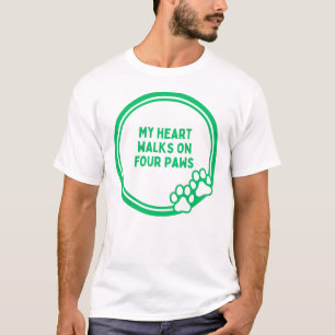 Camiseta Mi corazón camina sobre cuatro patas – Cálido cora
