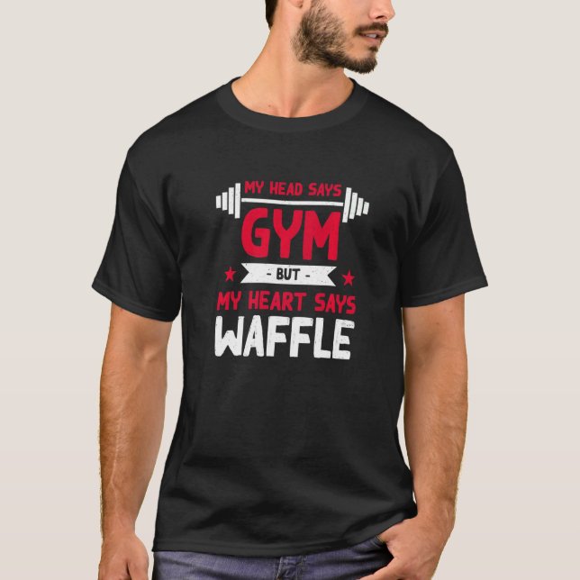 Camiseta Mi Corazón Dice Crepake Humor De Waffle Workout (Anverso)