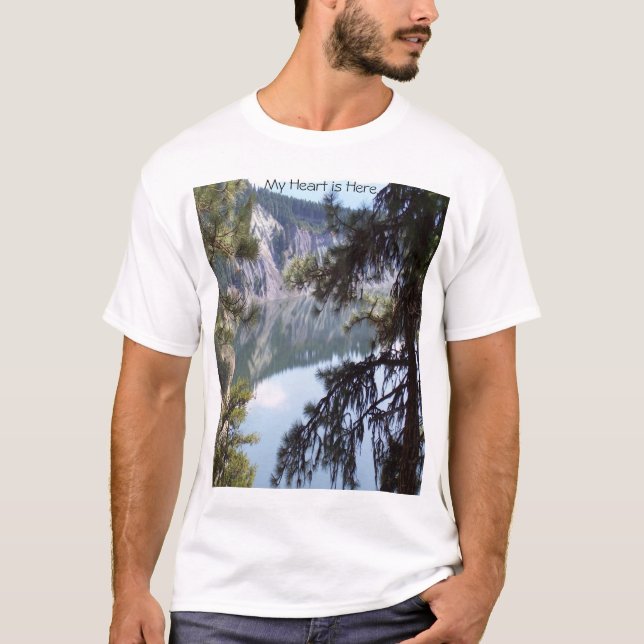 Camiseta Mi corazón está aquí (Anverso)