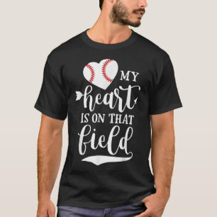 Camiseta Mi corazón está con esa mamá del béisbol