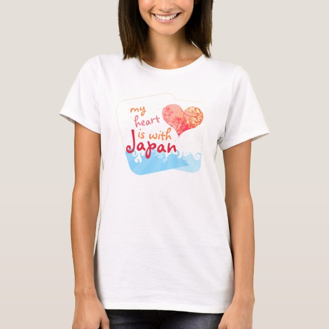 Camiseta Mi corazón está con Japón (Anverso)