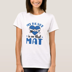 Camiseta Mi Corazón Está Con La Mamá De Mat Jiu Jitsu
