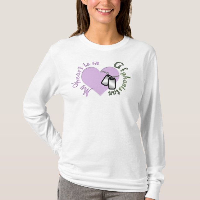Camiseta Mi corazón está en Afganistán (Anverso)