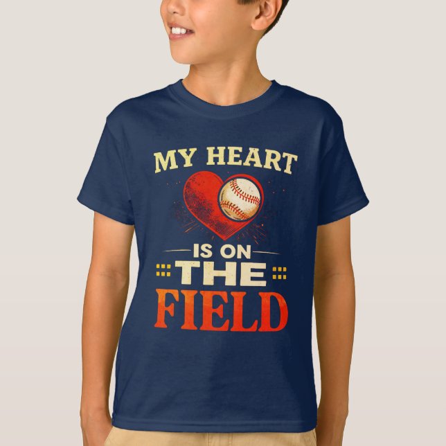 Camiseta Mi corazón está en el campo (Anverso)