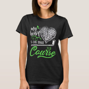 Camiseta Mi Corazón Está En El Campo Golf Valentine Day Bo