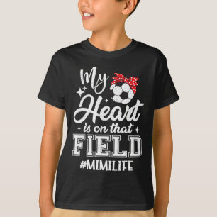 Camiseta Mi corazón está en ese campo fútbol Mimi abuela 